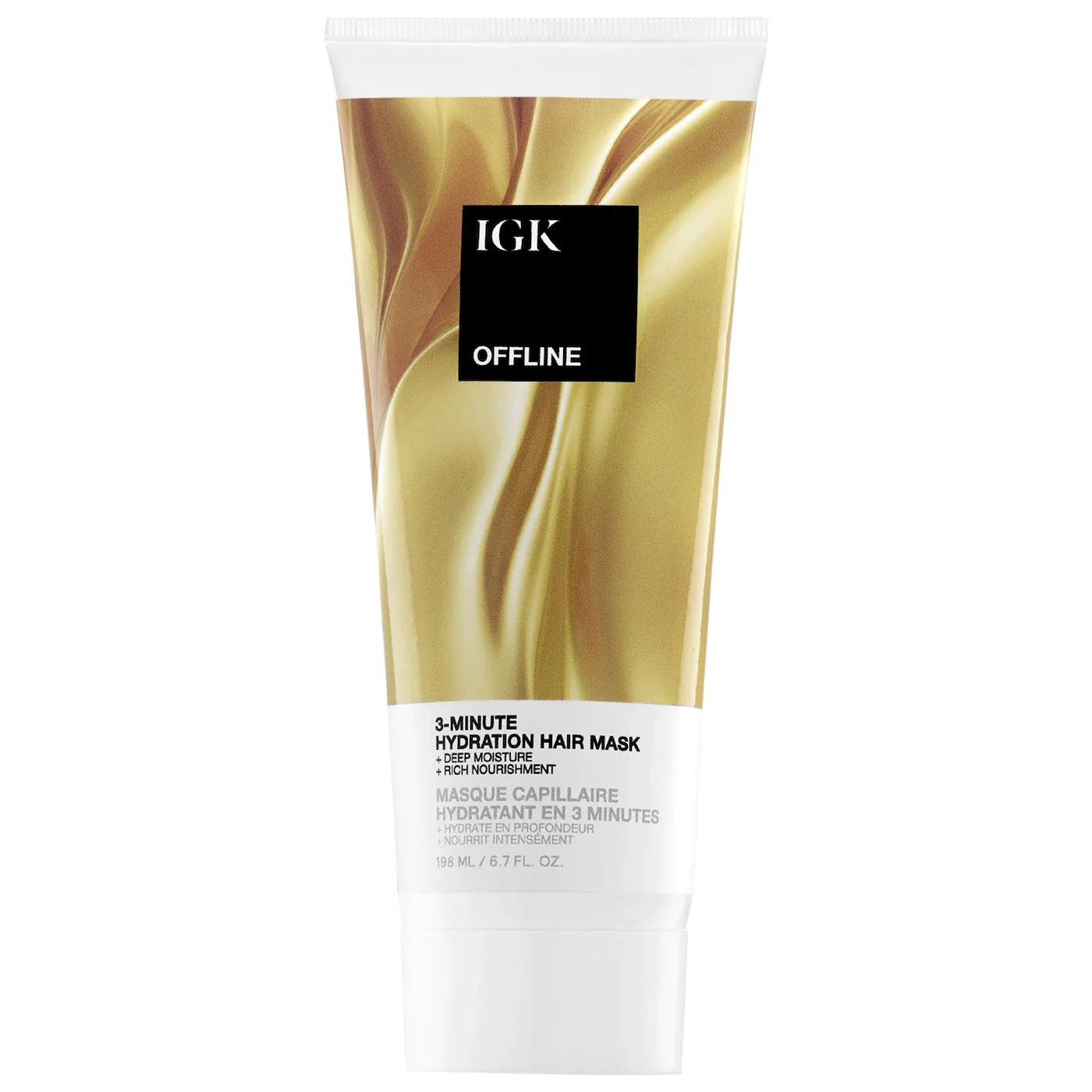 IGK Offline 3-Minute Hydration Hair Mask 6.7 oz jar for deep conditioning and moisture