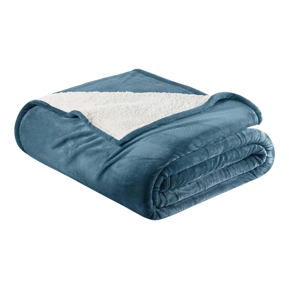 White Velvet Plush Sherpa Reversible Bed Blanket Ultra Soft - Image 50