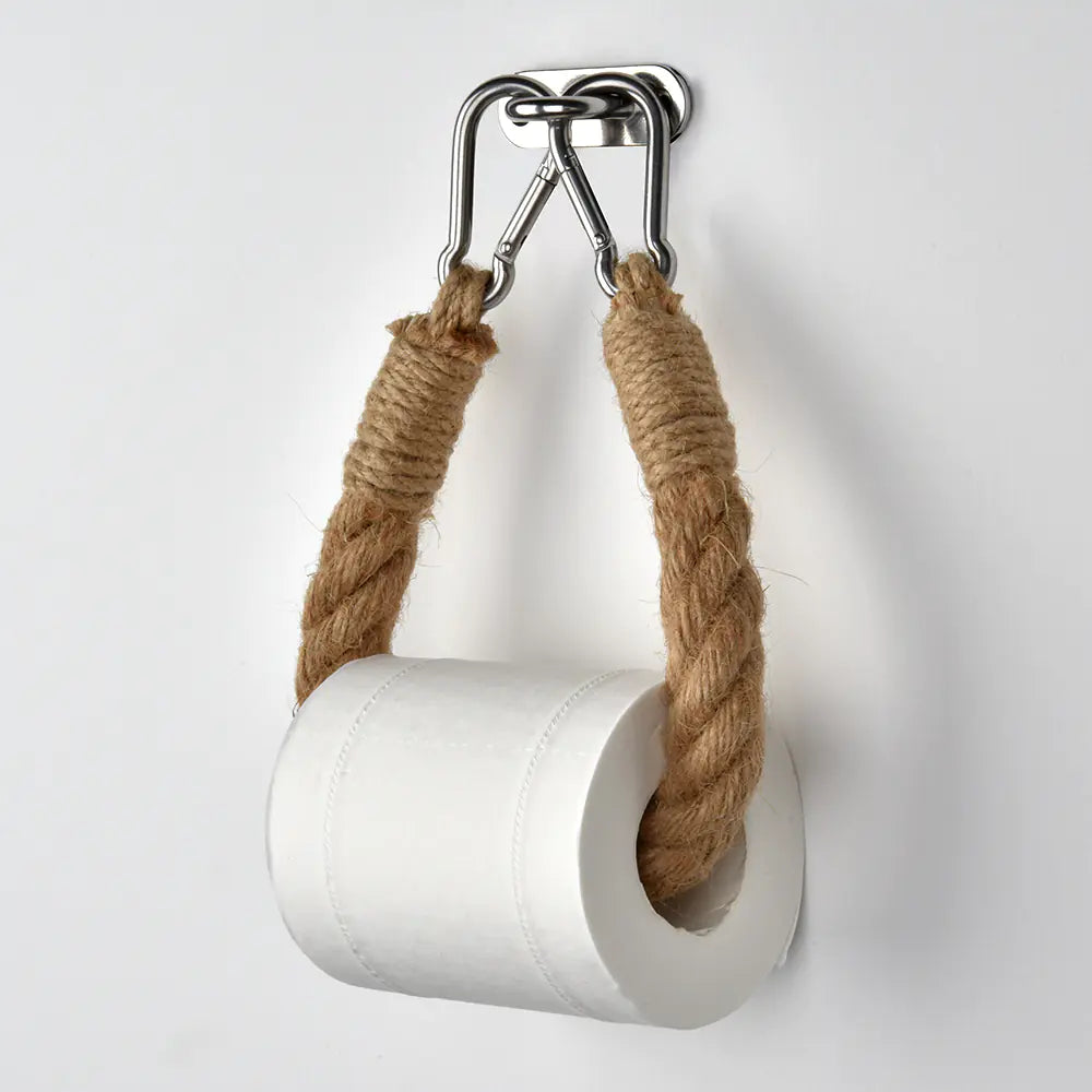 Rope Paper Holder for Wall-Mounted Bathroom Storage