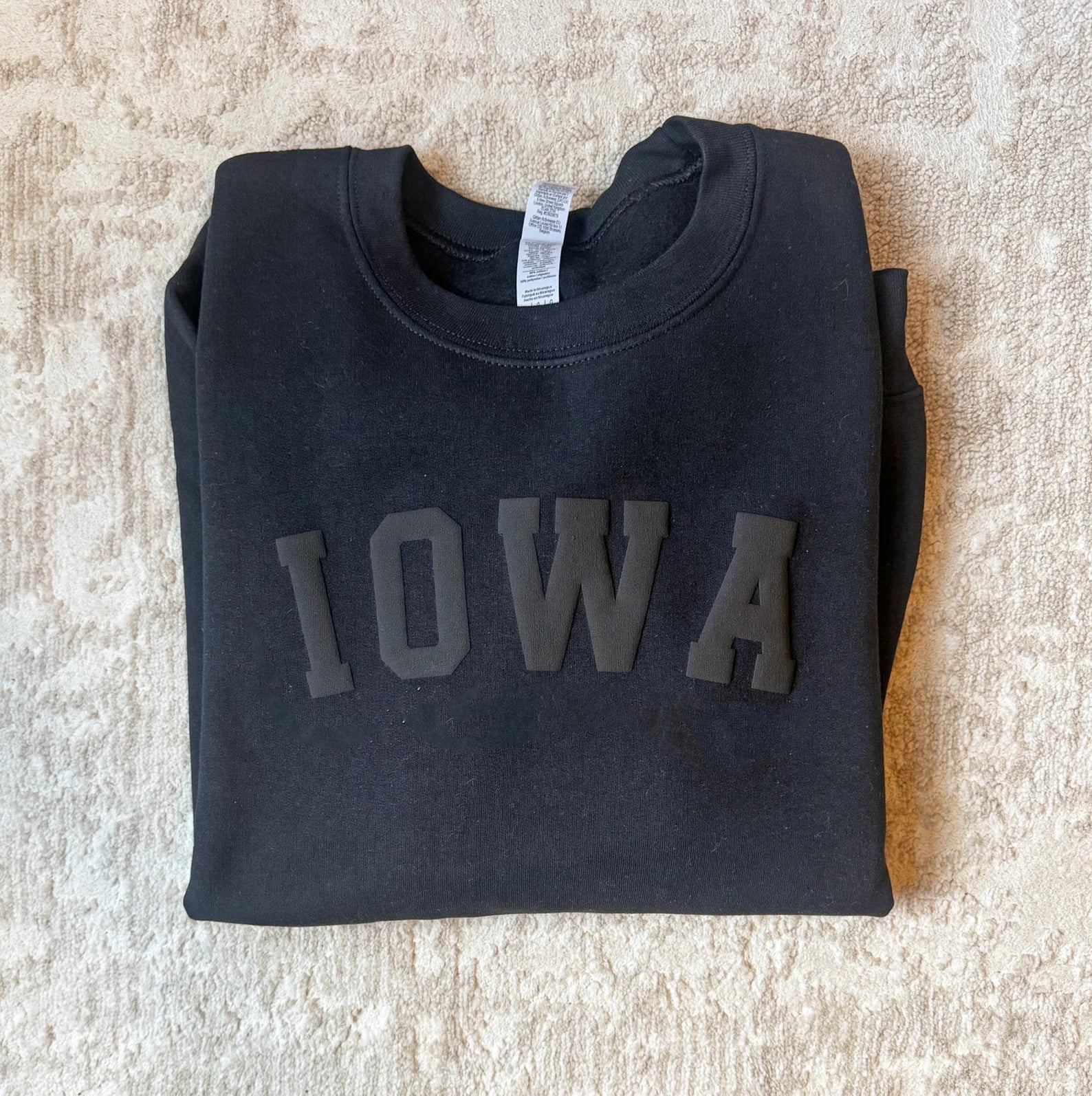 Custom Embossed City State or Area Code Name Sweatshirt