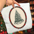 Angel tree plaid frame tee or sweatshirt