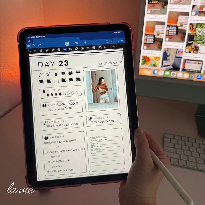 75 Day Challenge Tracker | Digital Planner for Self-Discipline, Fitness & Mental Toughness