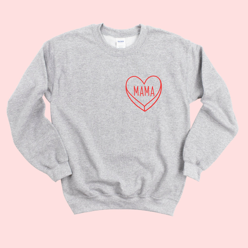 Mama and Mama Boy Candy Hearts Sweatshirt Set