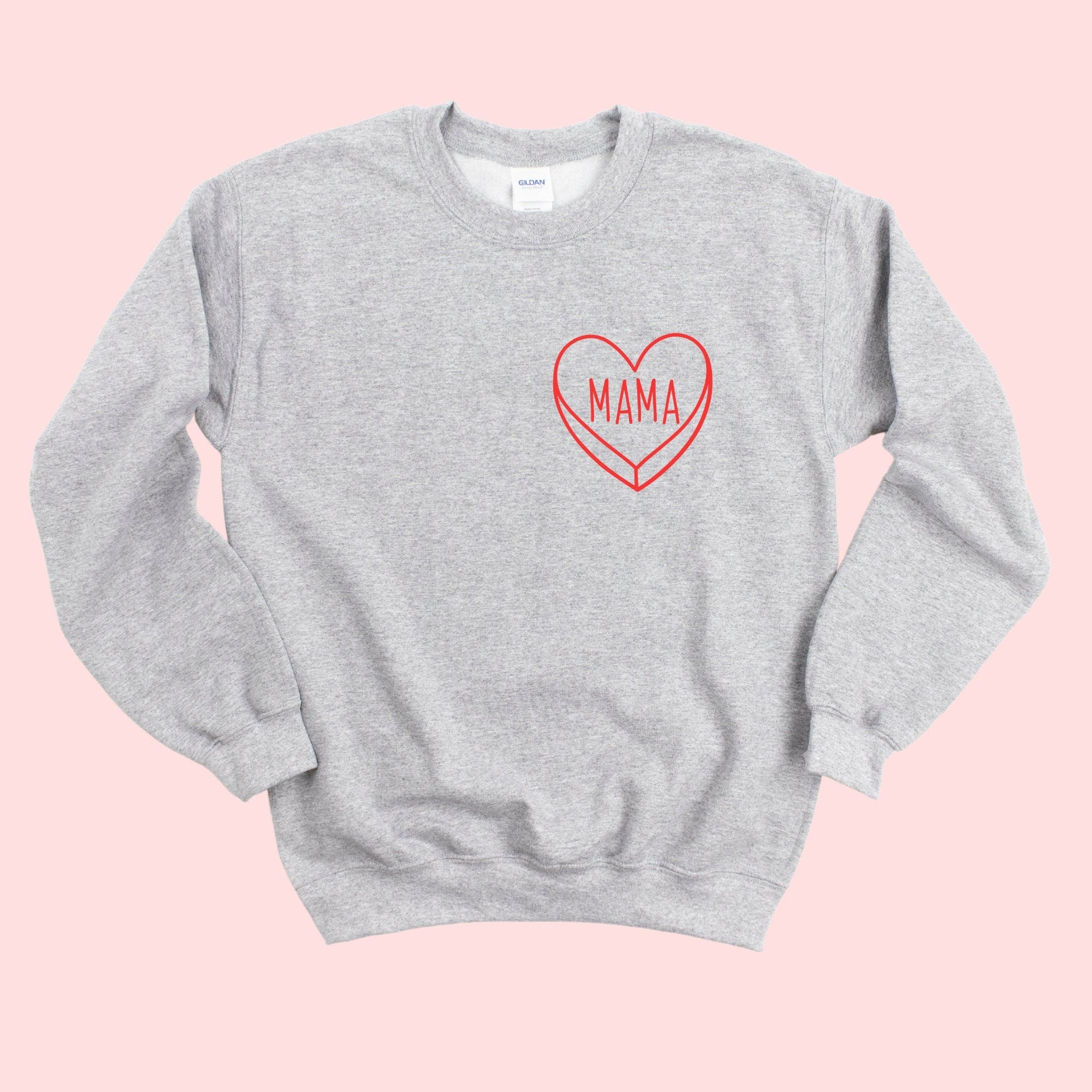 Mama and Mama Boy Candy Hearts Sweatshirt Set