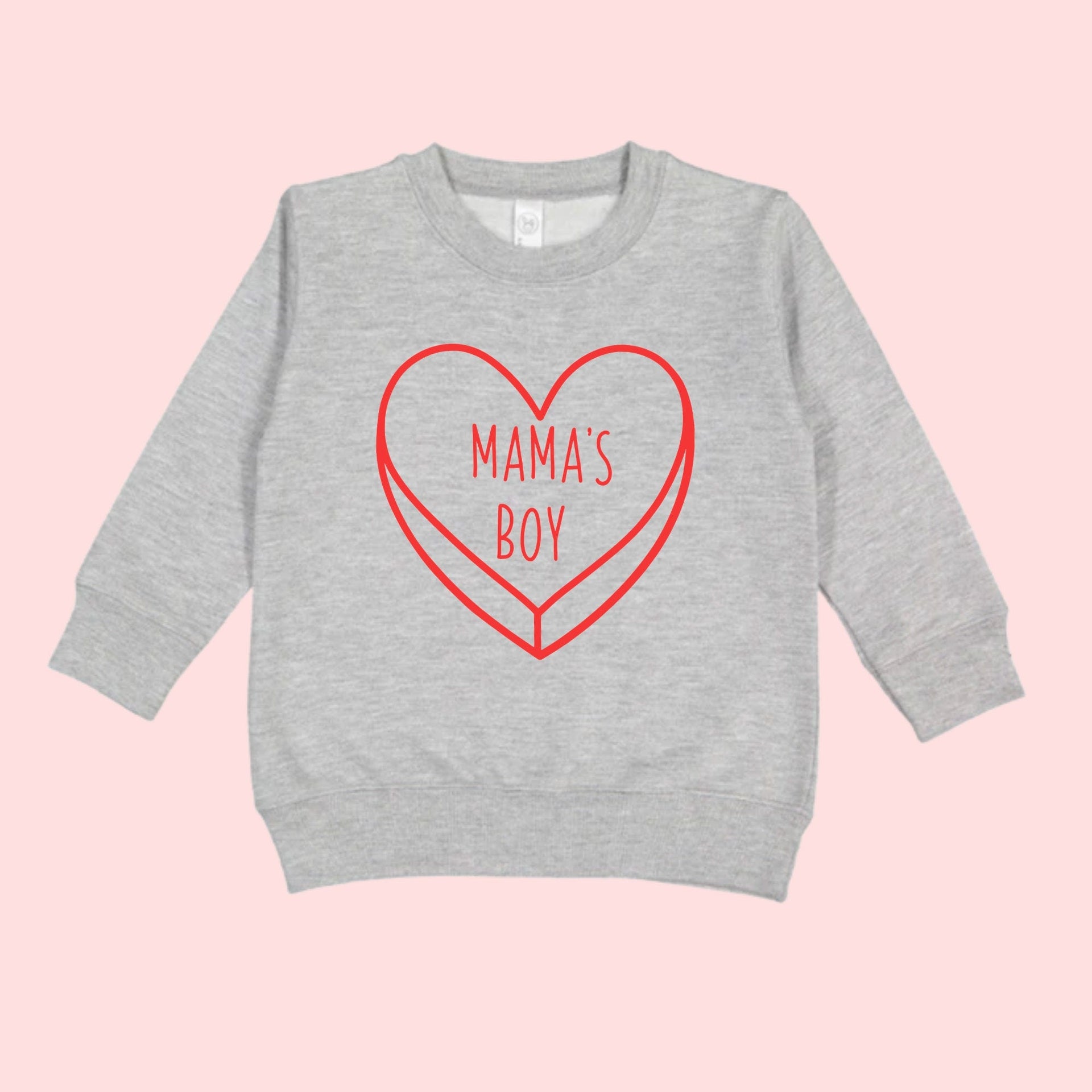 Mama and Mama Boy Candy Hearts Sweatshirt Set
