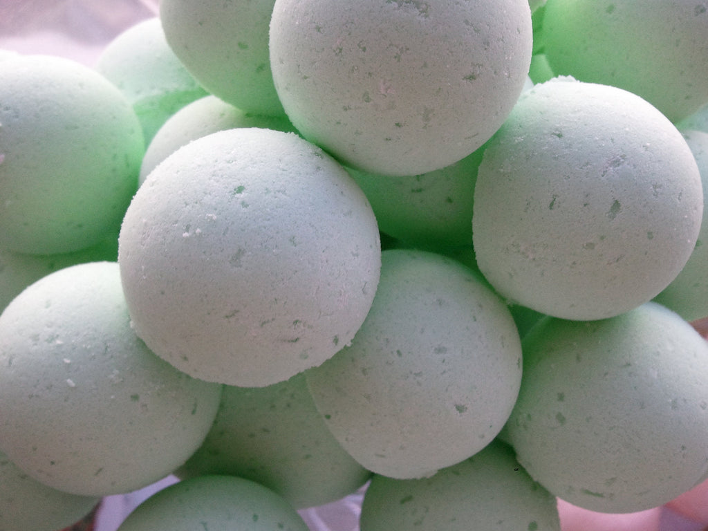 14 bath bombs in Coconut Lime fragrance, gift bag bath fizzies, great for dry skin, shea, cocoa, 7 ultra rich oils
