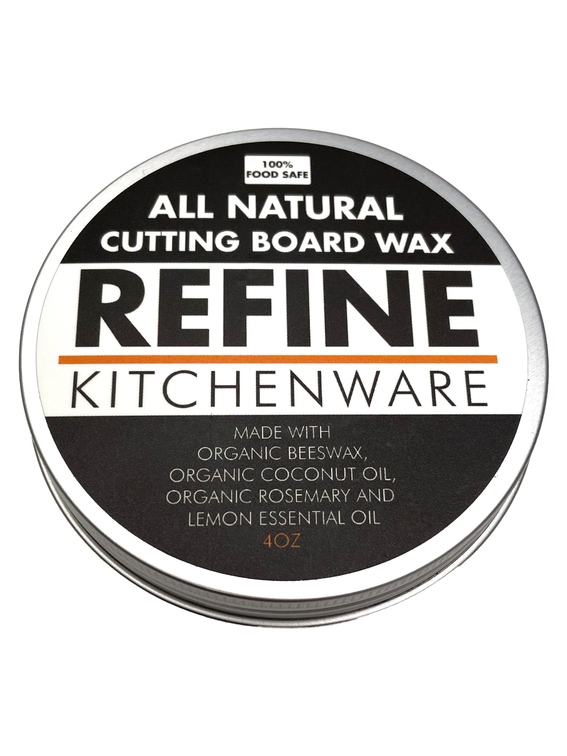 All Natural Cutting Board Wax, Handmade in the USA With Organic Coconut Oil and Organic Beeswax