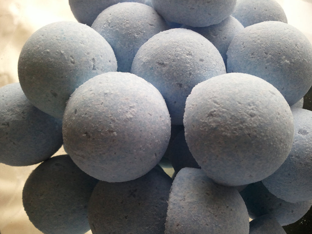 14 bath bombs in French Lilac fragrance, gift bag bath fizzies, great for dry skin, shea, cocoa, 7 ultra rich oils