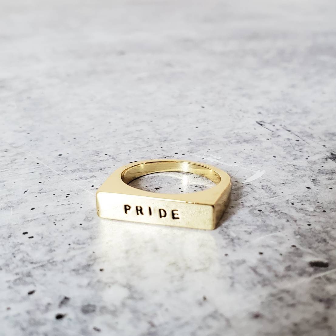 PRIDE LGBTQIA+ Flat Top Ring