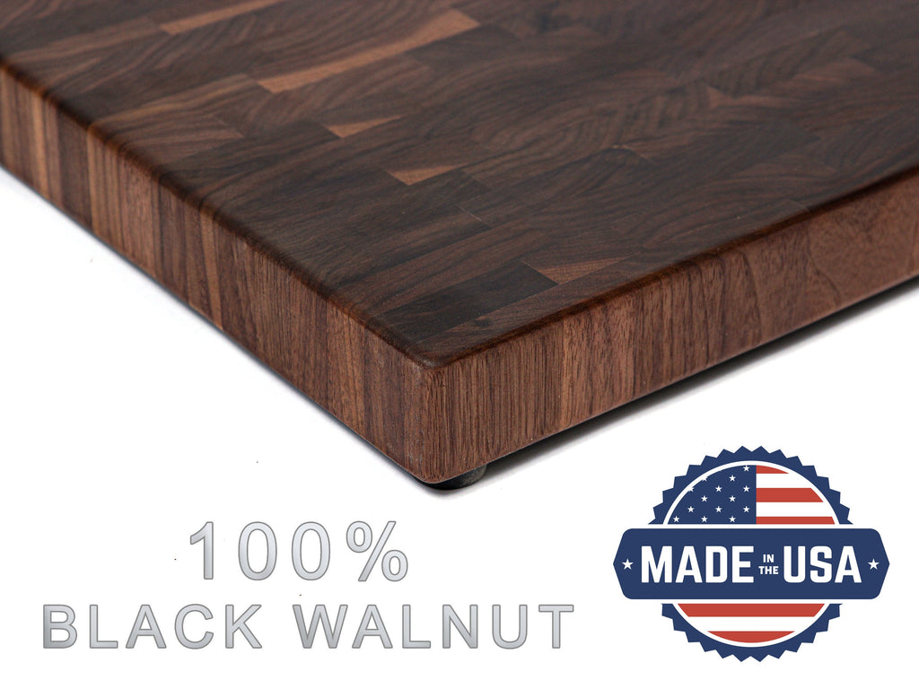 Maple Large End Grain Cutting Board, Maple Butcher Block with Rubber Feet, Wedding Gift, Anniversary Gift, Father's Day Gift, USA Made