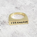 PRO CHOICE Gold or Silver Flat Top Ring