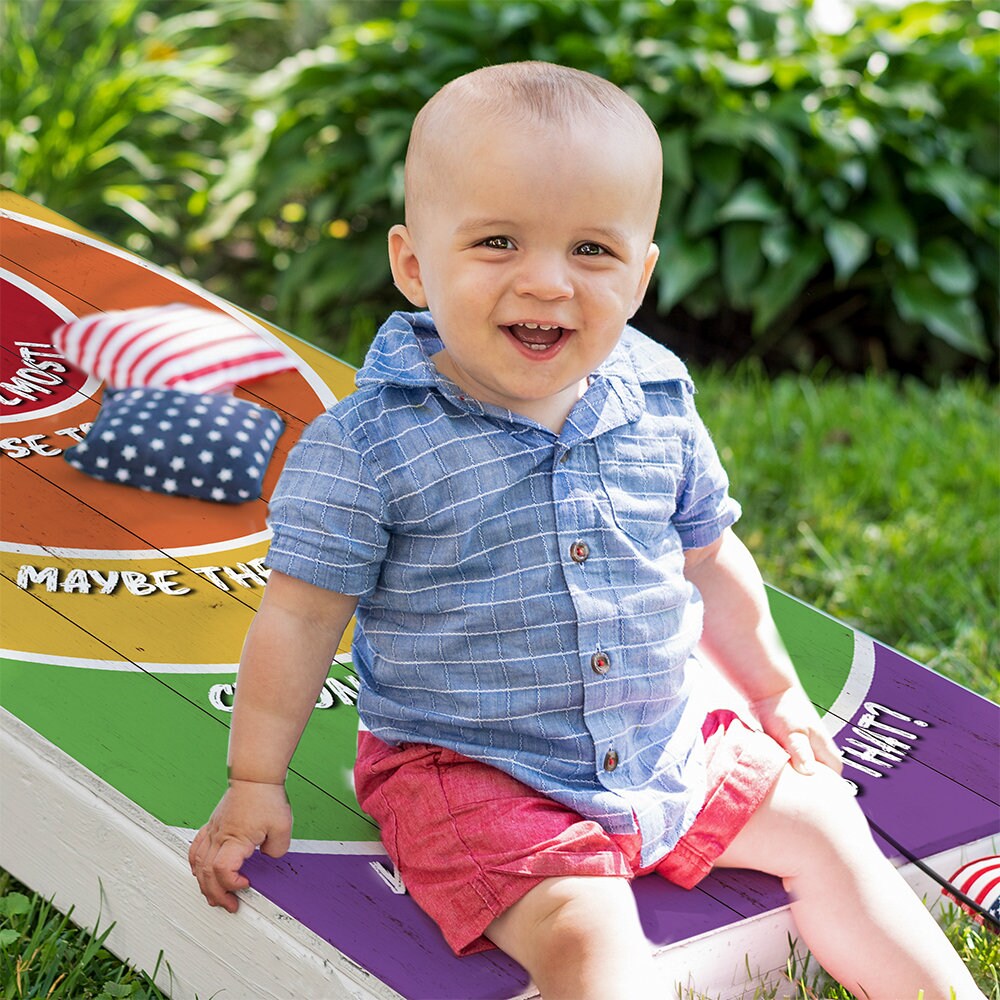 Challenge Circles - Cornhole Board Wrap - Set of 2