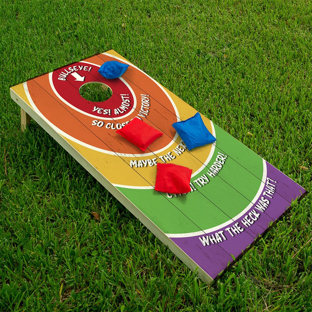 Challenge Circles - Cornhole Board Wrap - Set of 2