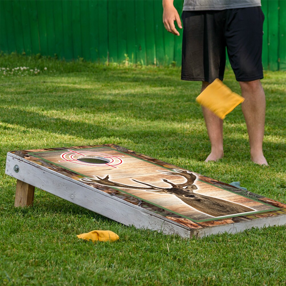 Deer Hunting - Cornhole Board Wrap - Set of 2