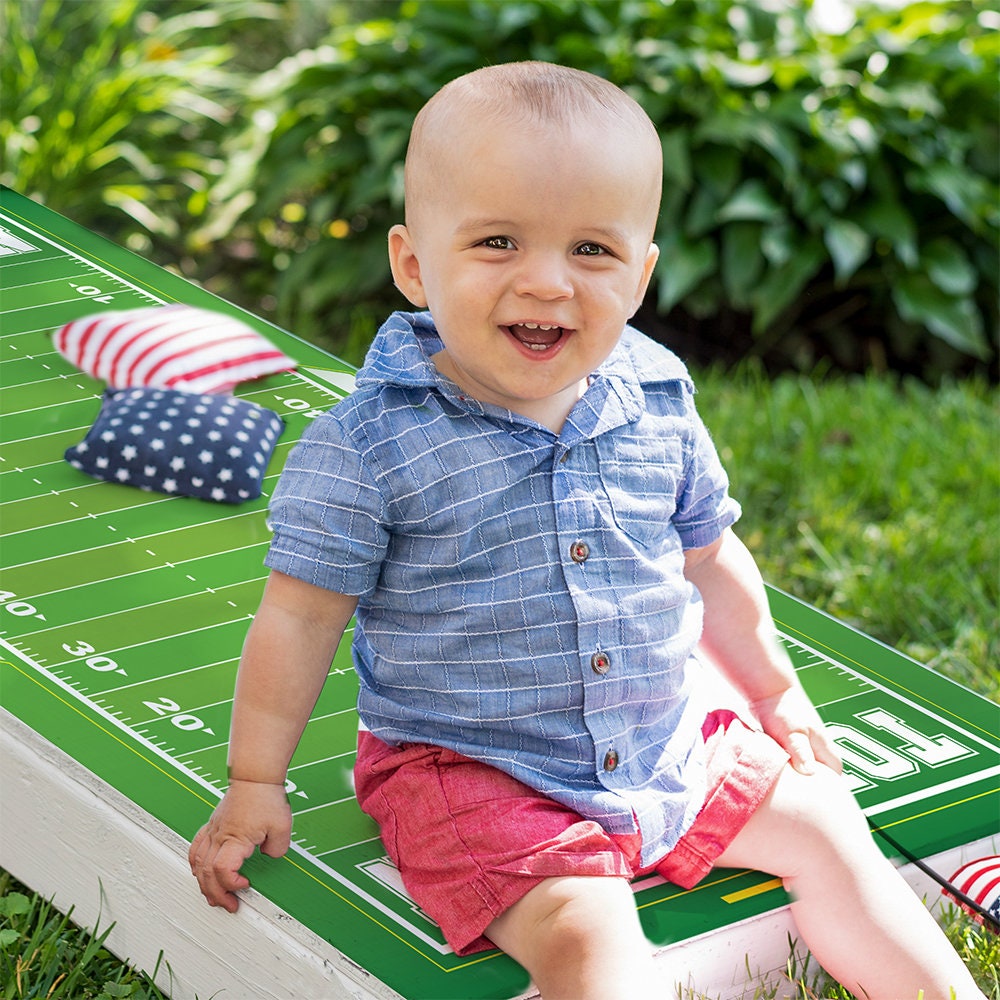 Football Field - Cornhole Board Wrap - Set of 2