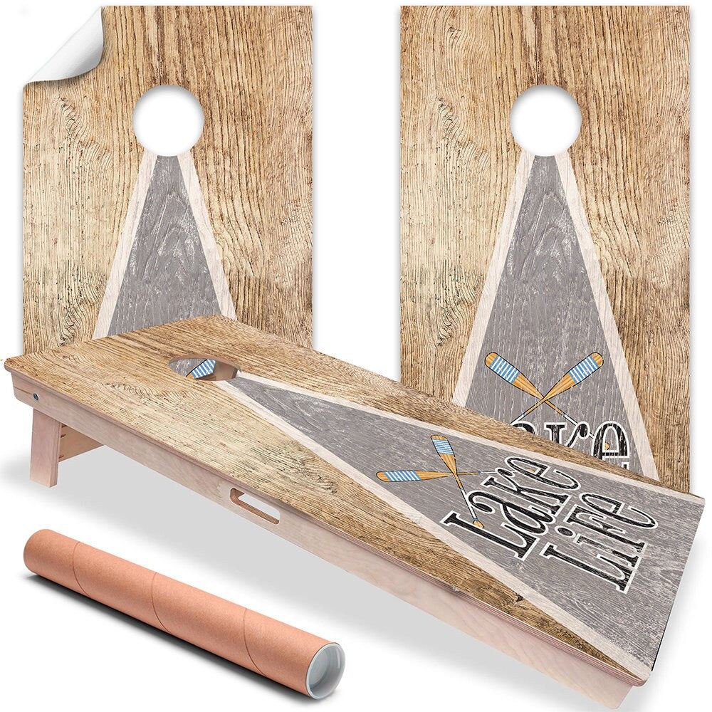 Lake Life - Cornhole Board Wrap - Set of 2