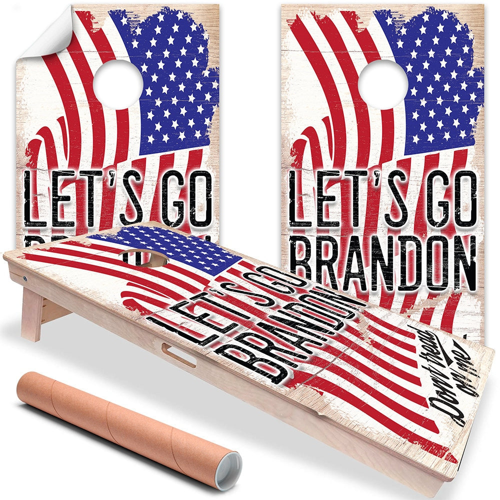 Let's Go Brandon - Cornhole Board Wrap - Set of 2
