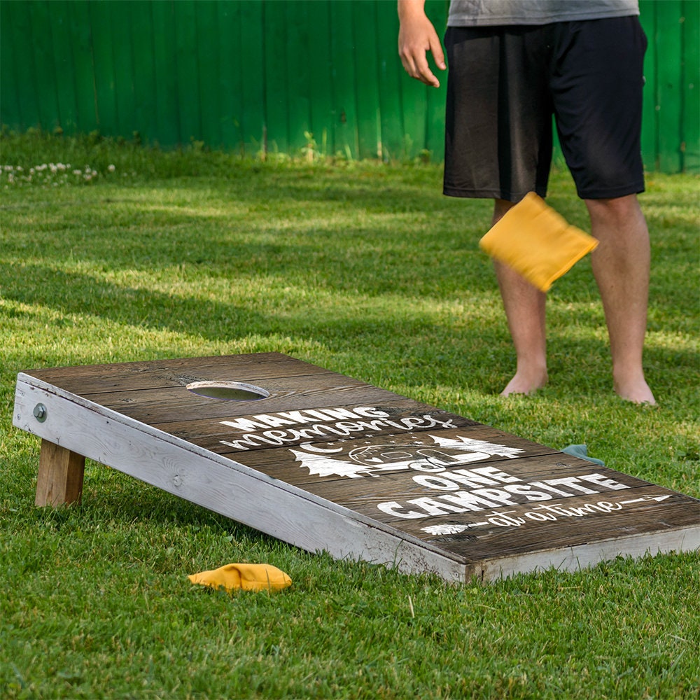 Making Memories at Camp - Cornhole Board Wrap - Set of 2