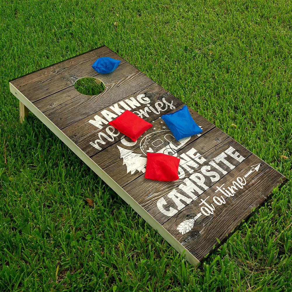 Making Memories at Camp - Cornhole Board Wrap - Set of 2