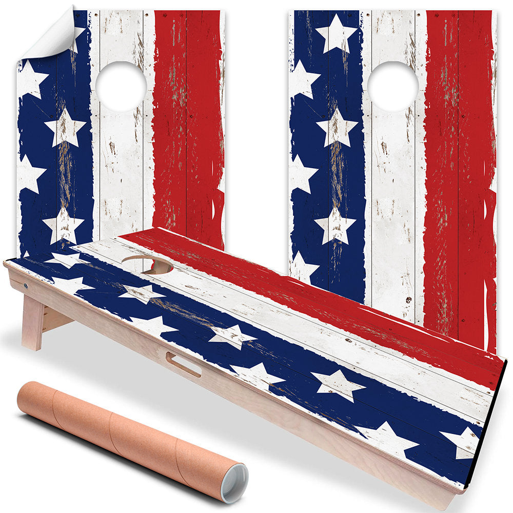 Stars and Stripes - Cornhole Board Wrap - Set of 2