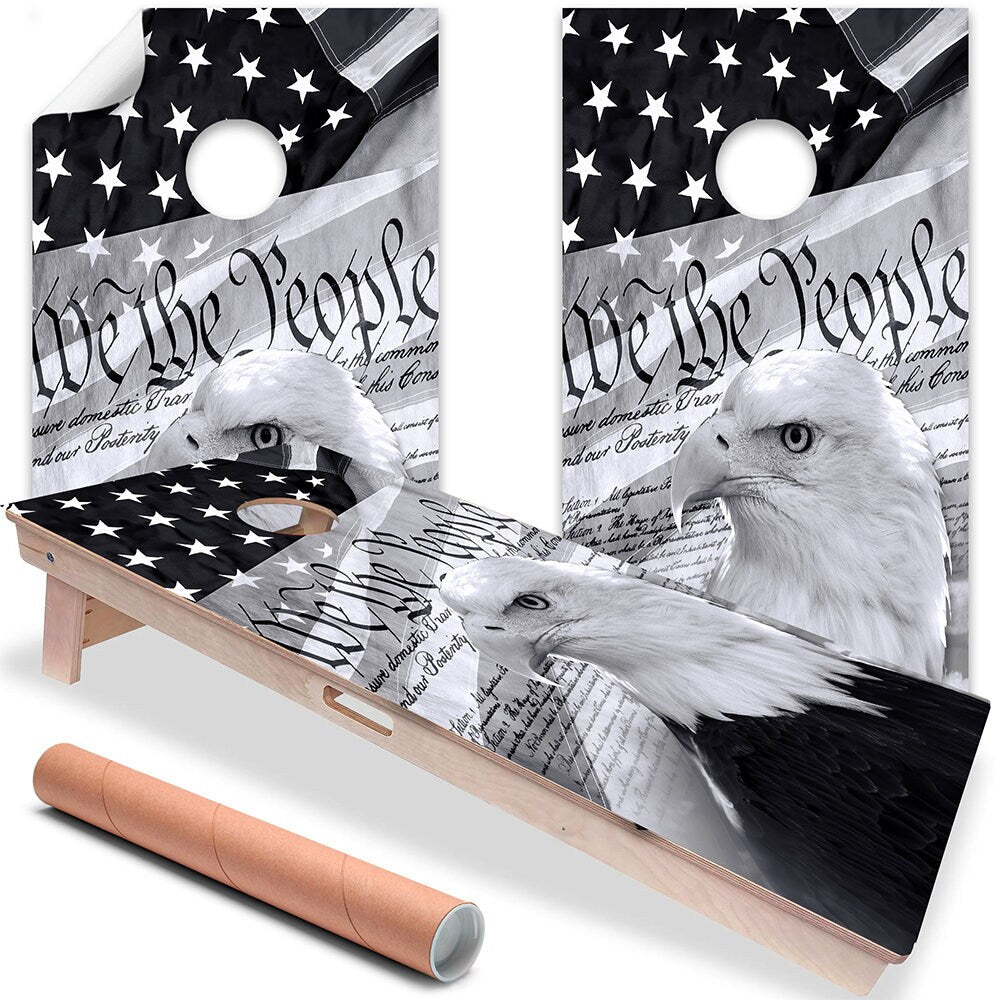 We The People Flag - Cornhole Board Wrap - Set of 2