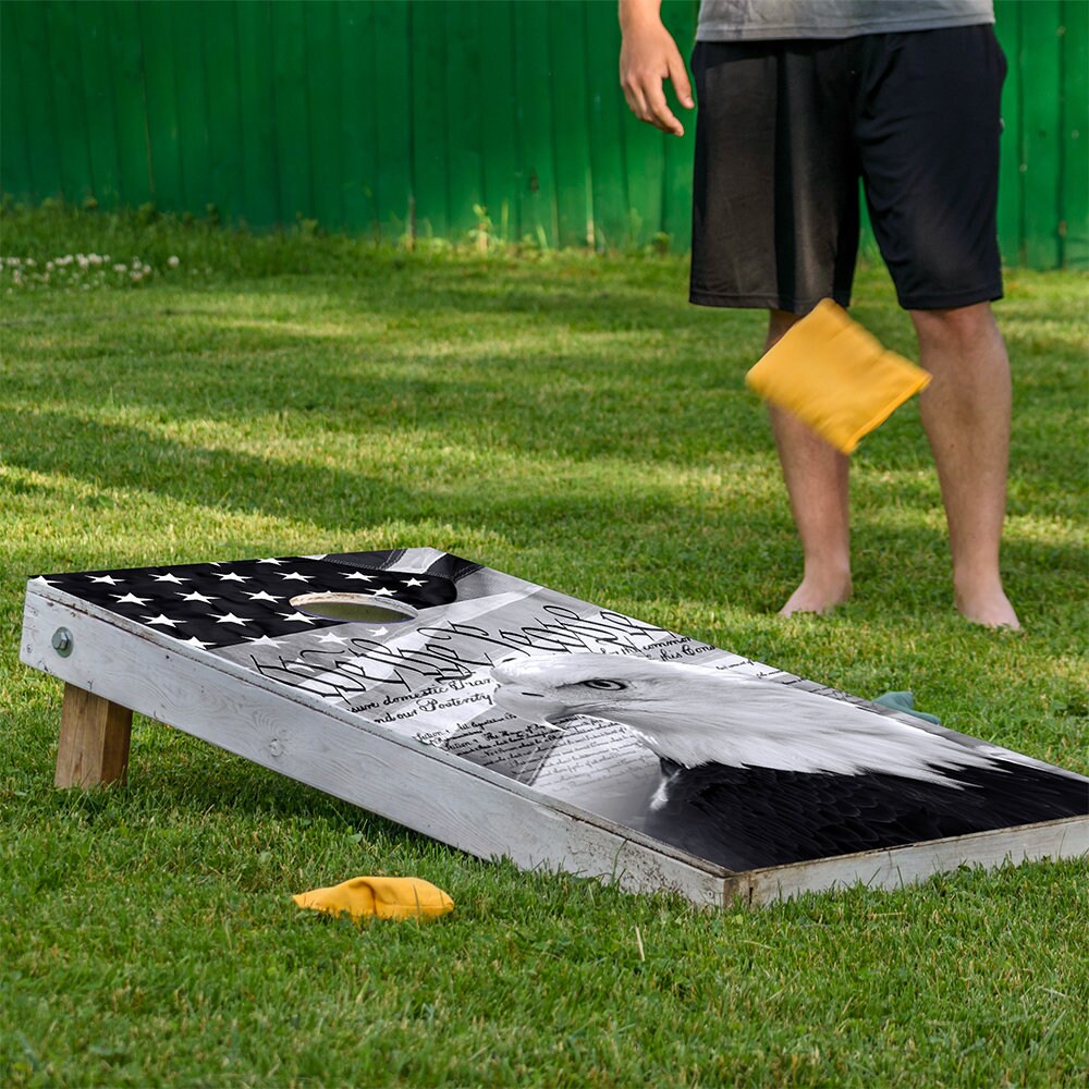 We The People Flag - Cornhole Board Wrap - Set of 2