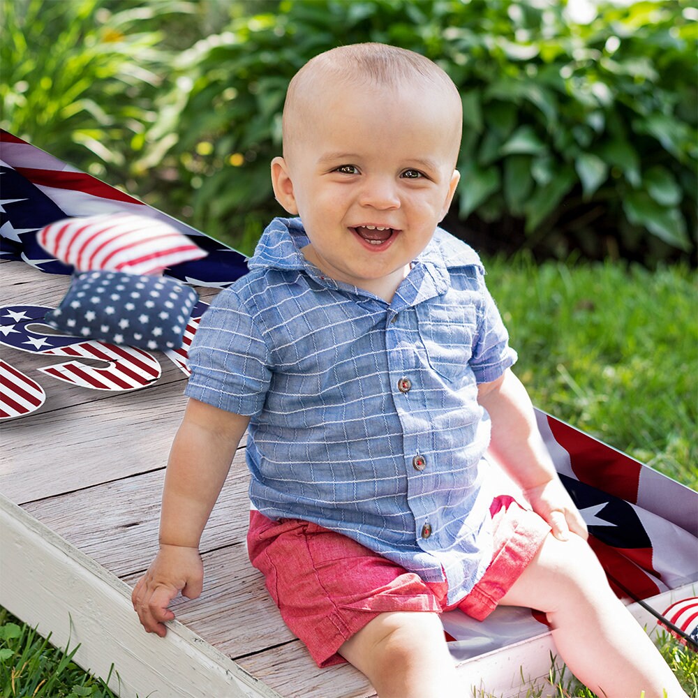 USA American Flag - Cornhole Board Wrap - Set of 2