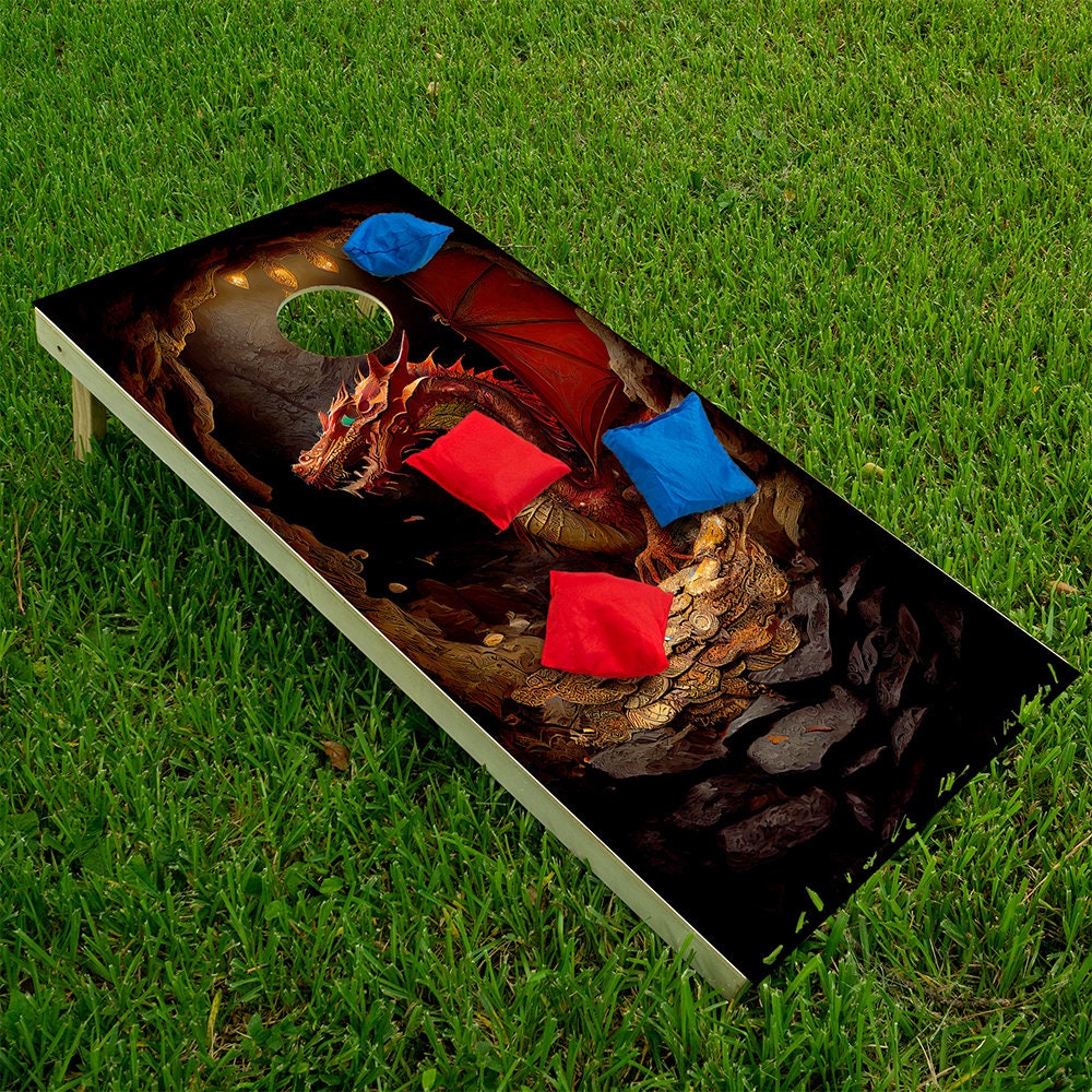 Fierce Fantasy Dragons - Cornhole Board Wrap - Set of 2