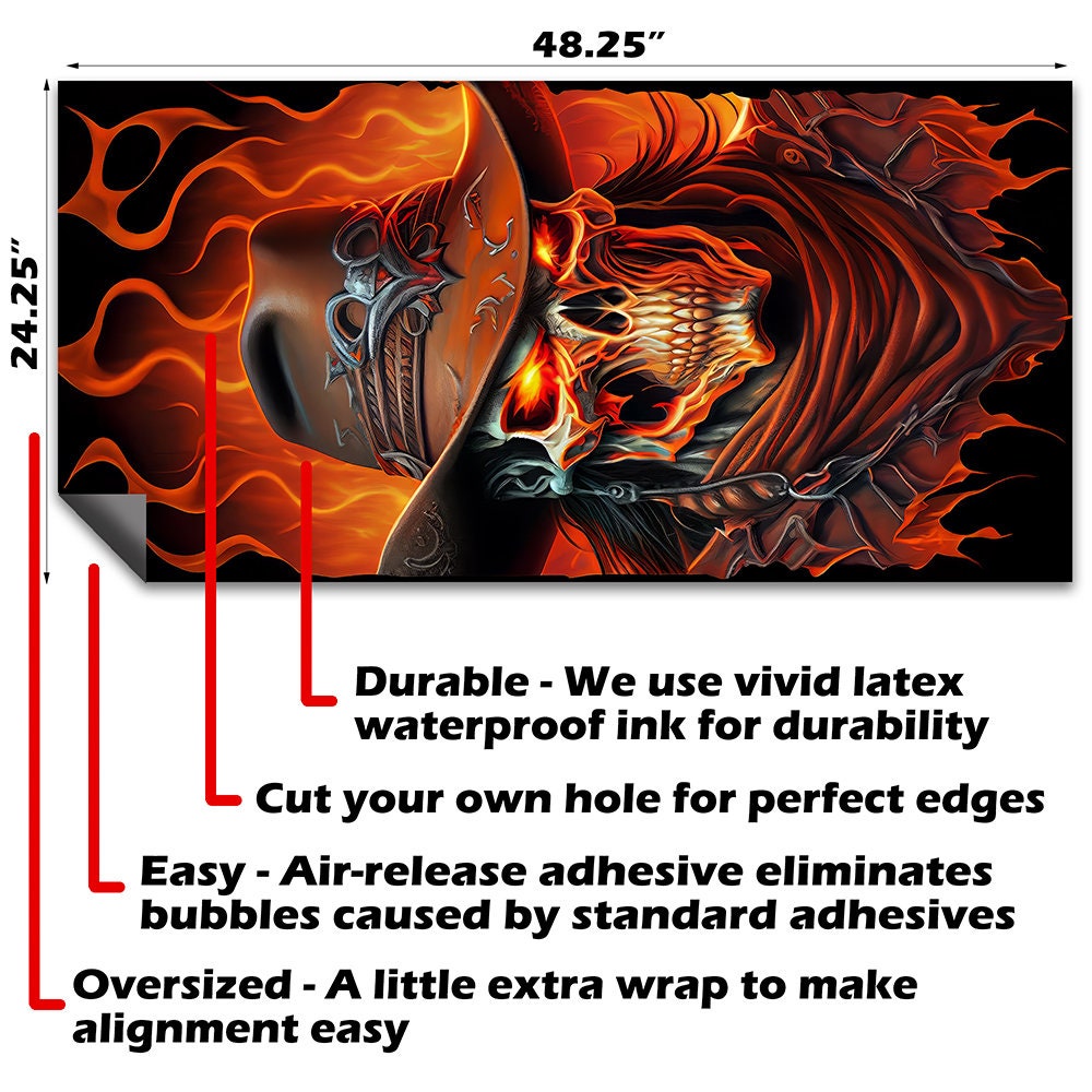 Ghost Cowboys - Cornhole Board Wrap - Set of 2