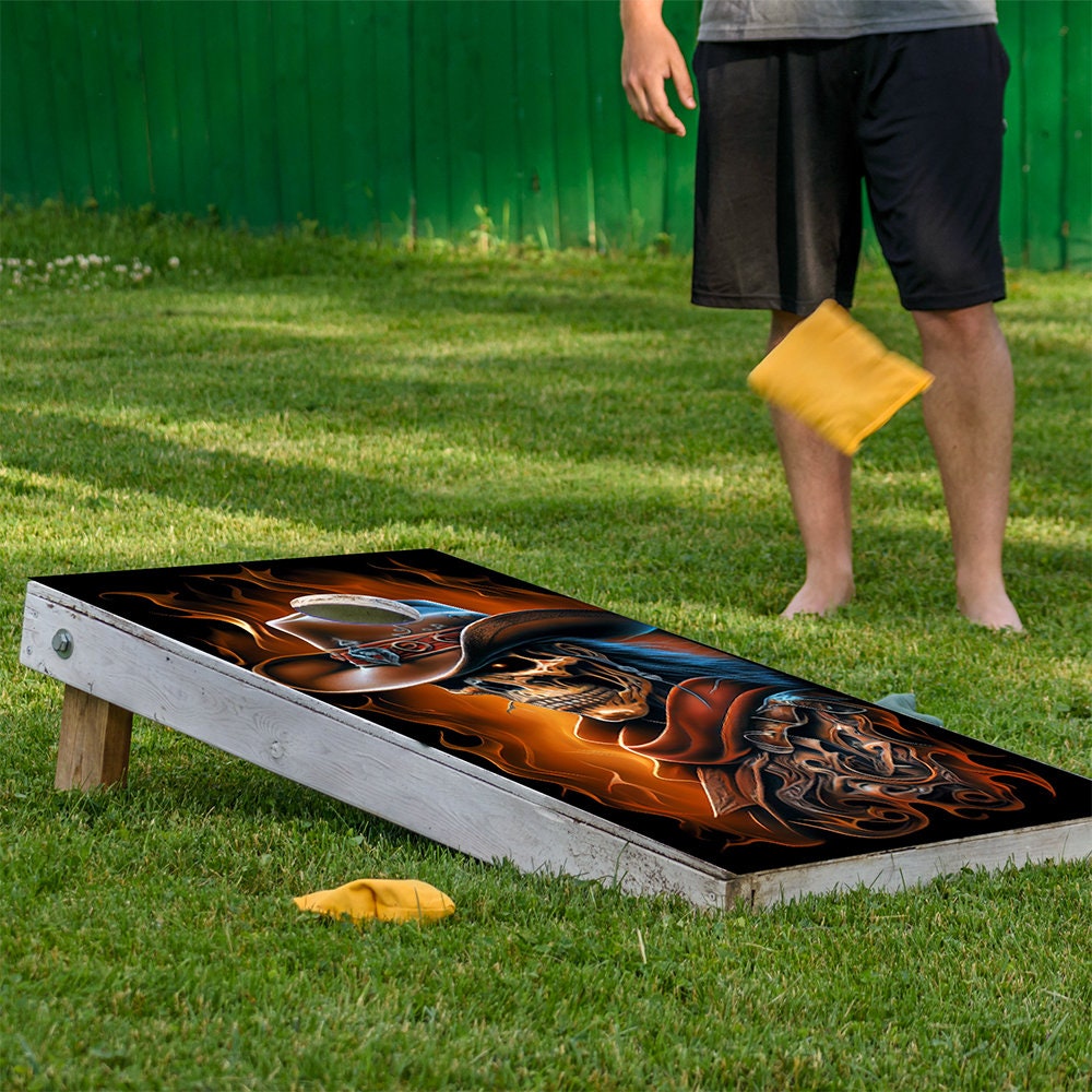 Ghost Cowboys - Cornhole Board Wrap - Set of 2