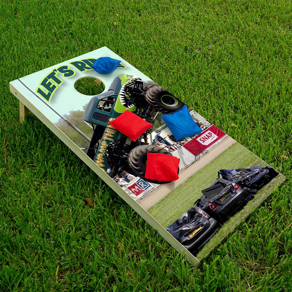 Monster Truck Off-road - Cornhole Board Wrap - Set of 2
