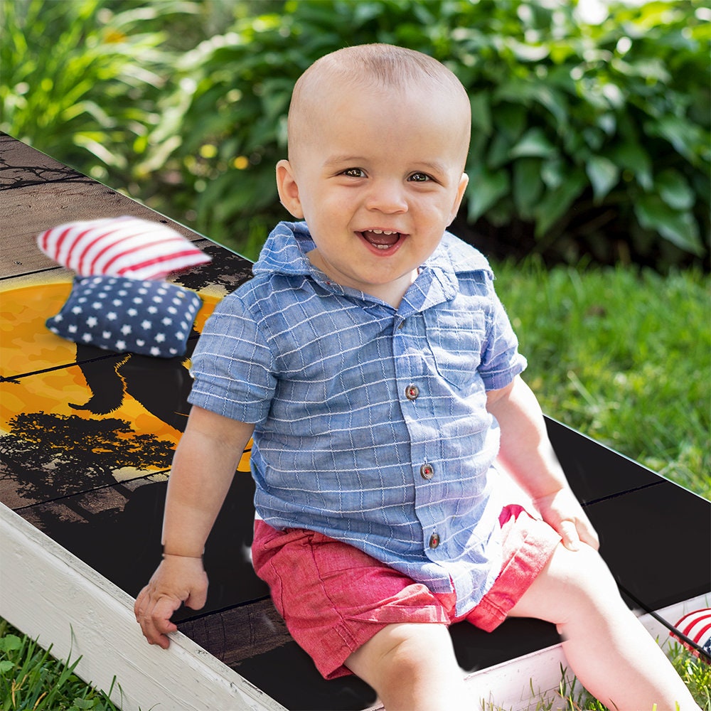 Big Foot in the Woods - Cornhole Board Wrap - Set of 2