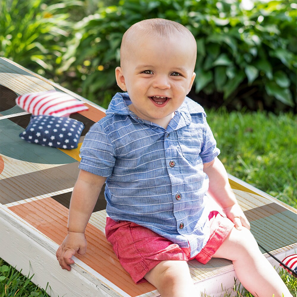 Geometric Abstract - Cornhole Board Wrap - Set of 2