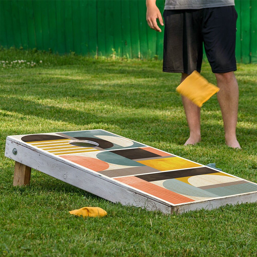 Geometric Abstract - Cornhole Board Wrap - Set of 2