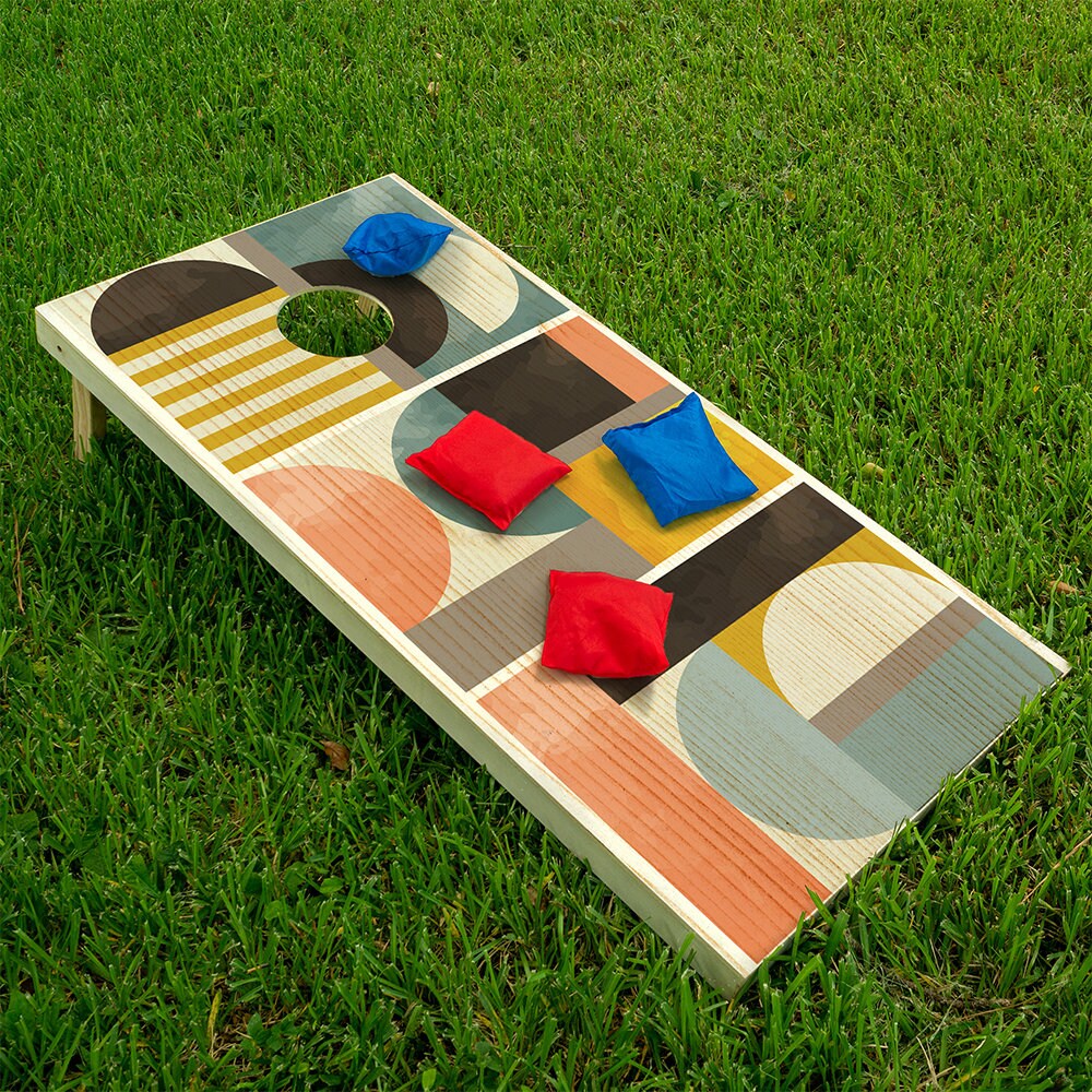 Geometric Abstract - Cornhole Board Wrap - Set of 2