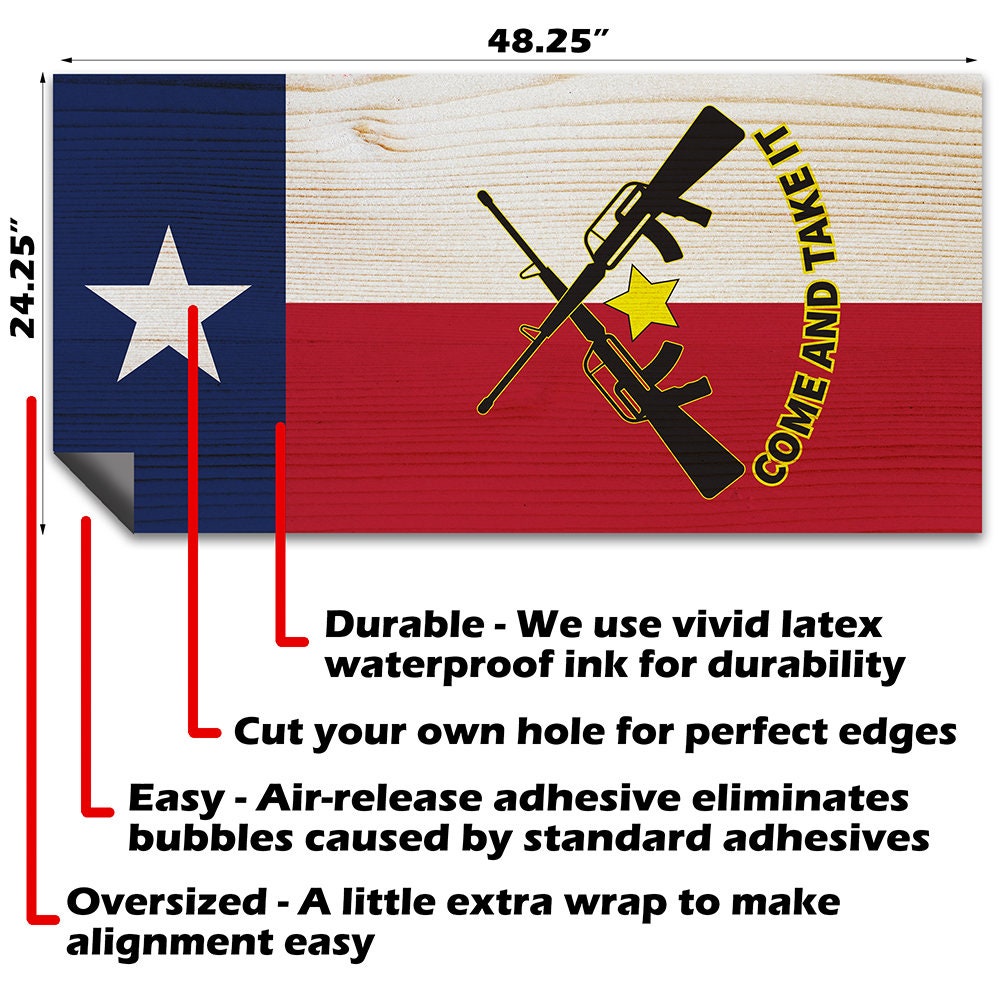 American Flag and Texas - Cornhole Board Wrap - Set of 2