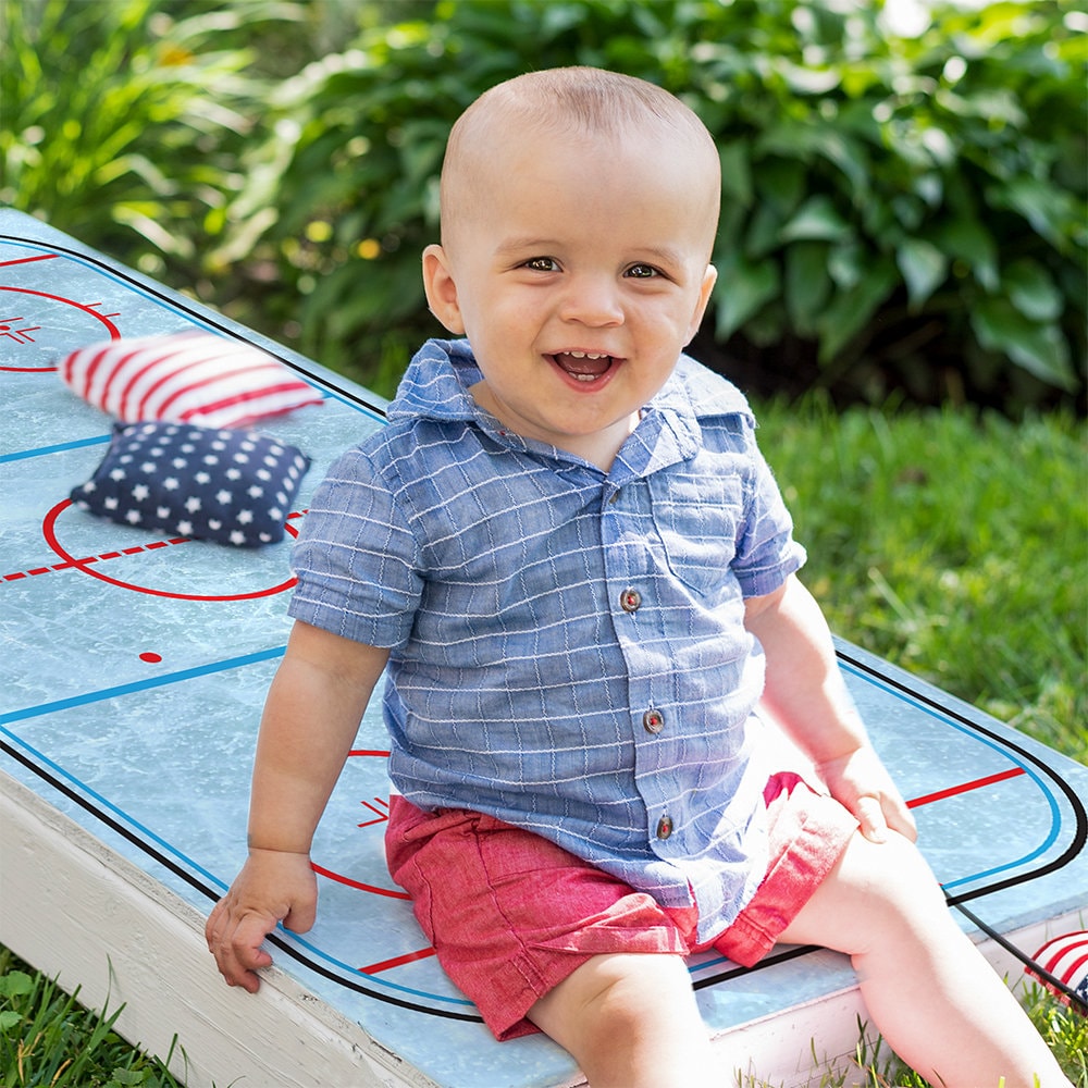 Hockey Rink - Cornhole Board Wrap - Set of 2