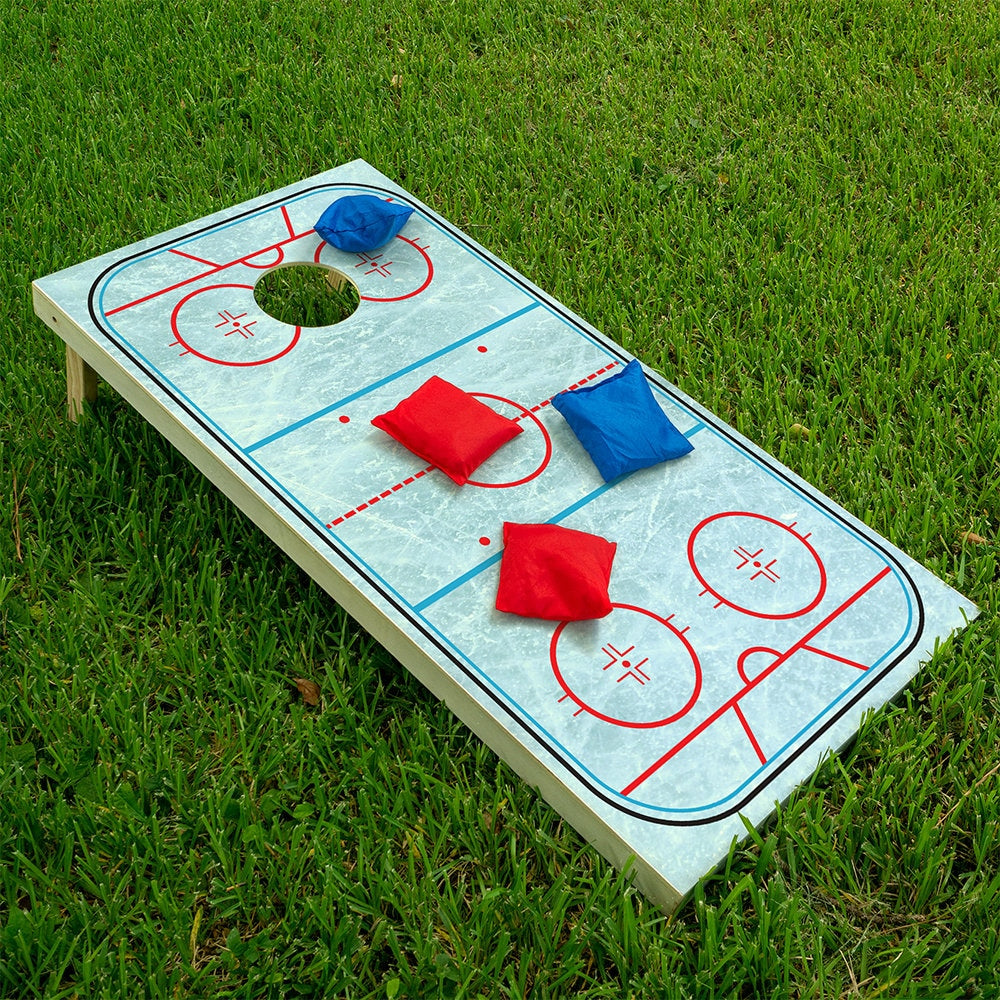 Hockey Rink - Cornhole Board Wrap - Set of 2