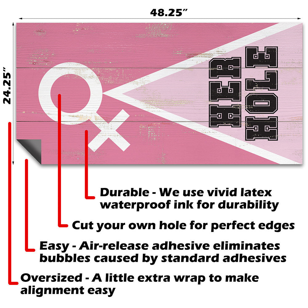 His Hole Her Hole - Cornhole Board Wrap - Set of 2