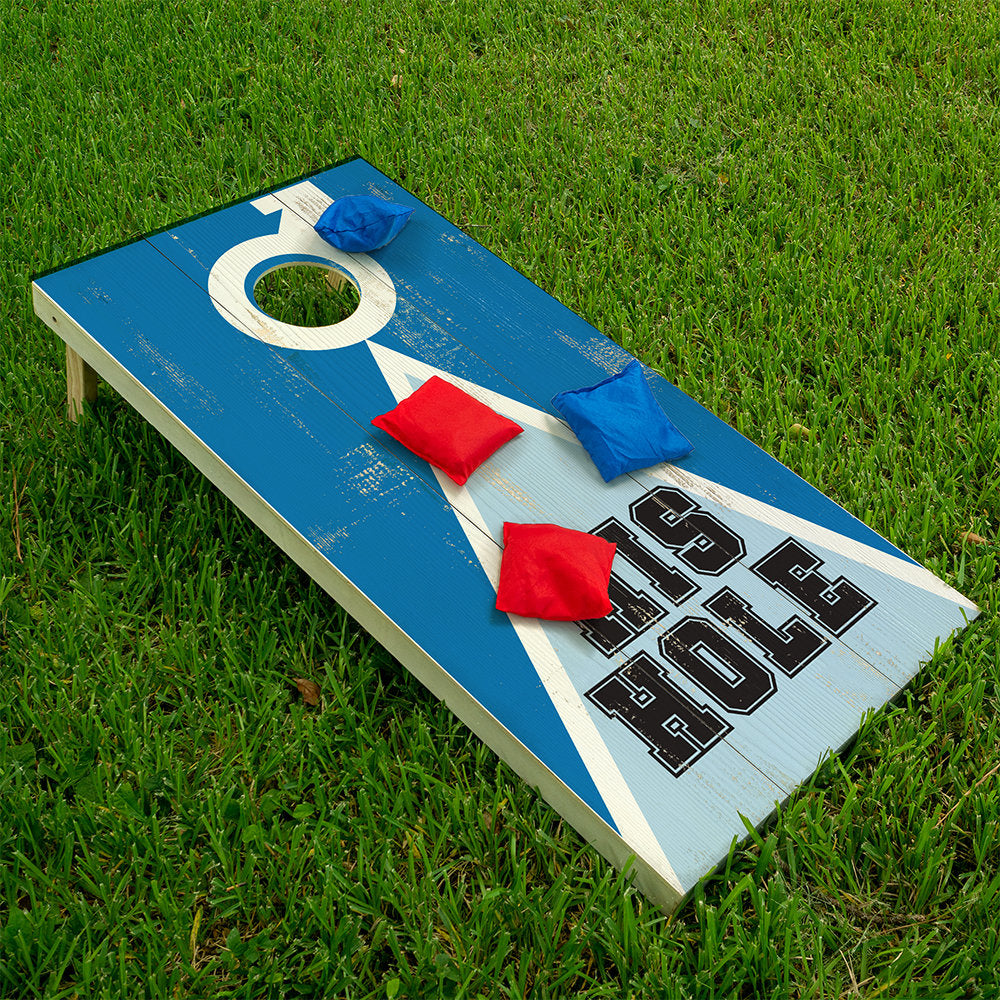 His Hole Her Hole - Cornhole Board Wrap - Set of 2