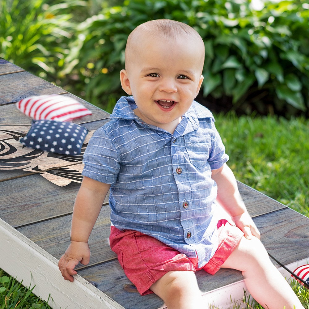 Bass Fish Jump - Cornhole Board Wrap - Set of 2