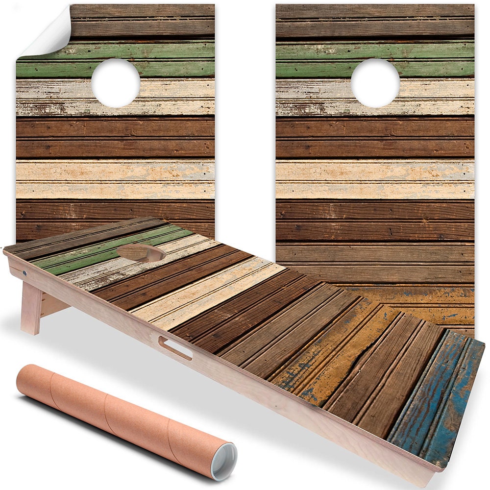 Wood Panels - Cornhole Board Wrap - Set of 2