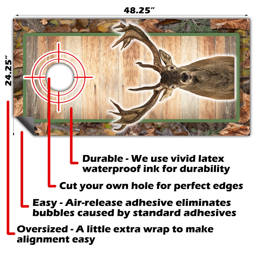 Deer Hunting - Cornhole Board Wrap - Set of 2