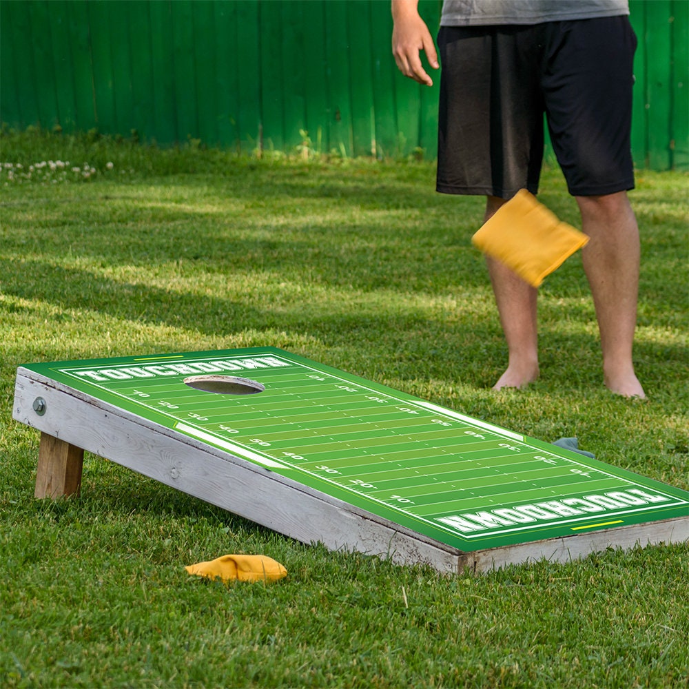 Football Field - Cornhole Board Wrap - Set of 2