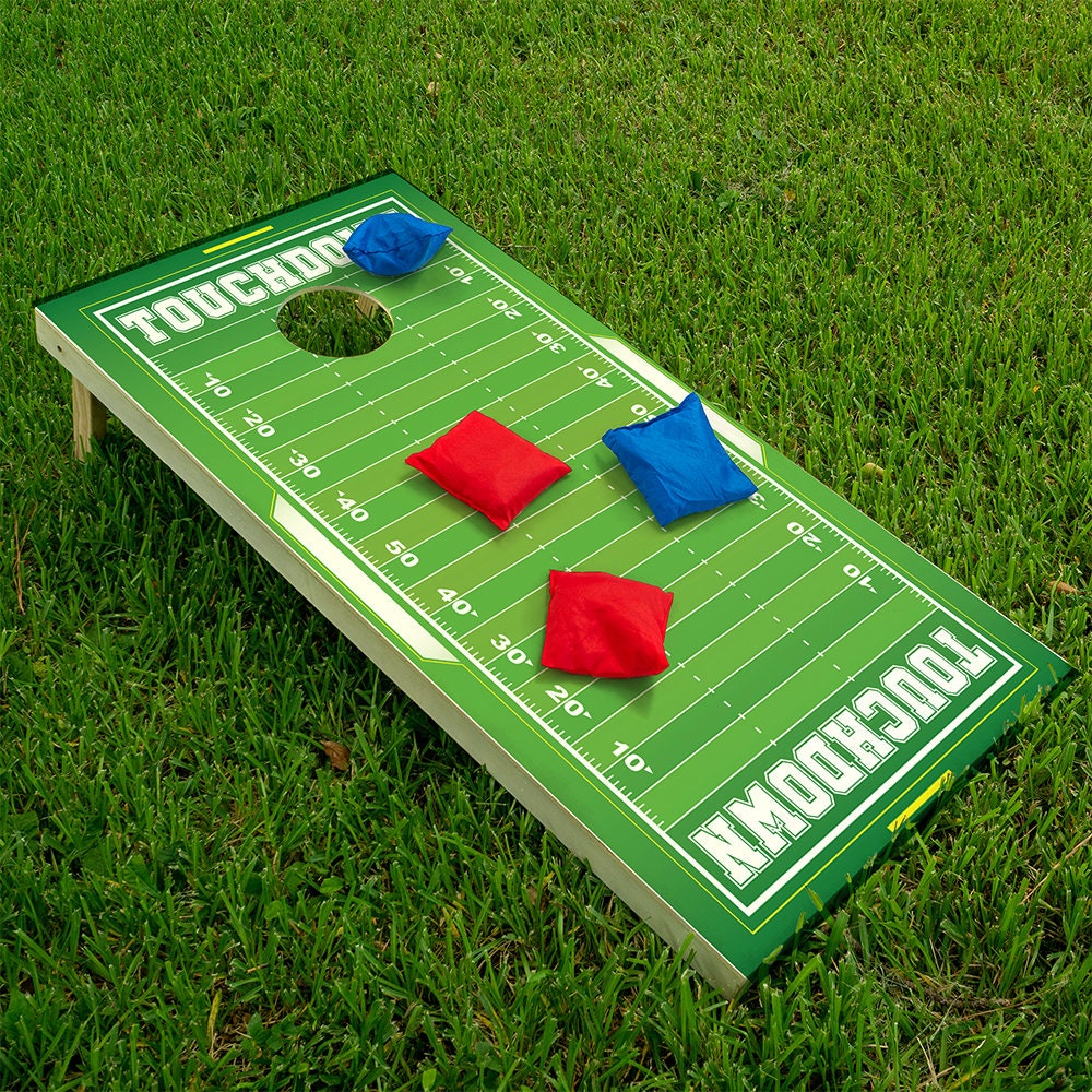 Football Field - Cornhole Board Wrap - Set of 2