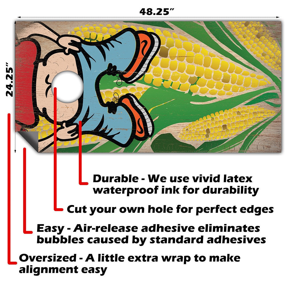 (Kiss My Ass) - Cornhole Board Wrap - Set of 2