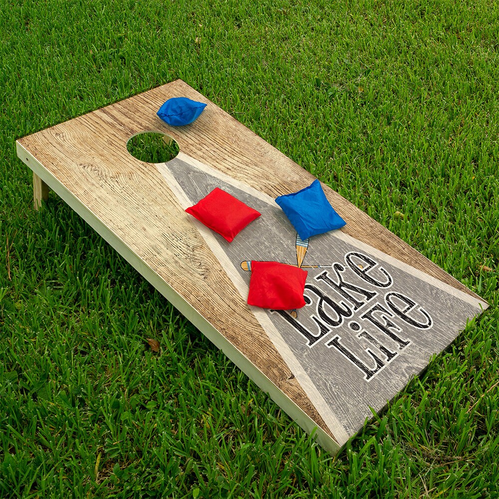 Lake Life - Cornhole Board Wrap - Set of 2