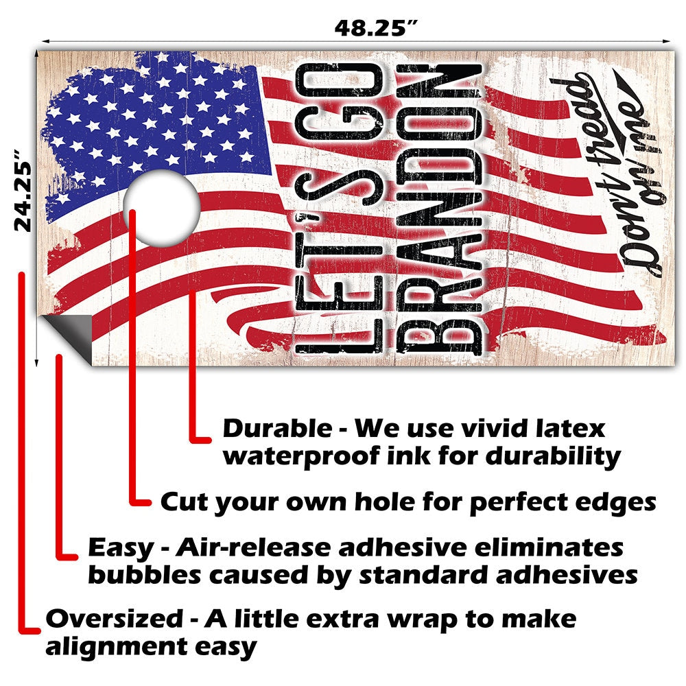 Let's Go Brandon - Cornhole Board Wrap - Set of 2