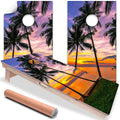 Palm Beach Sunset - Cornhole Board Wrap - Set of 2