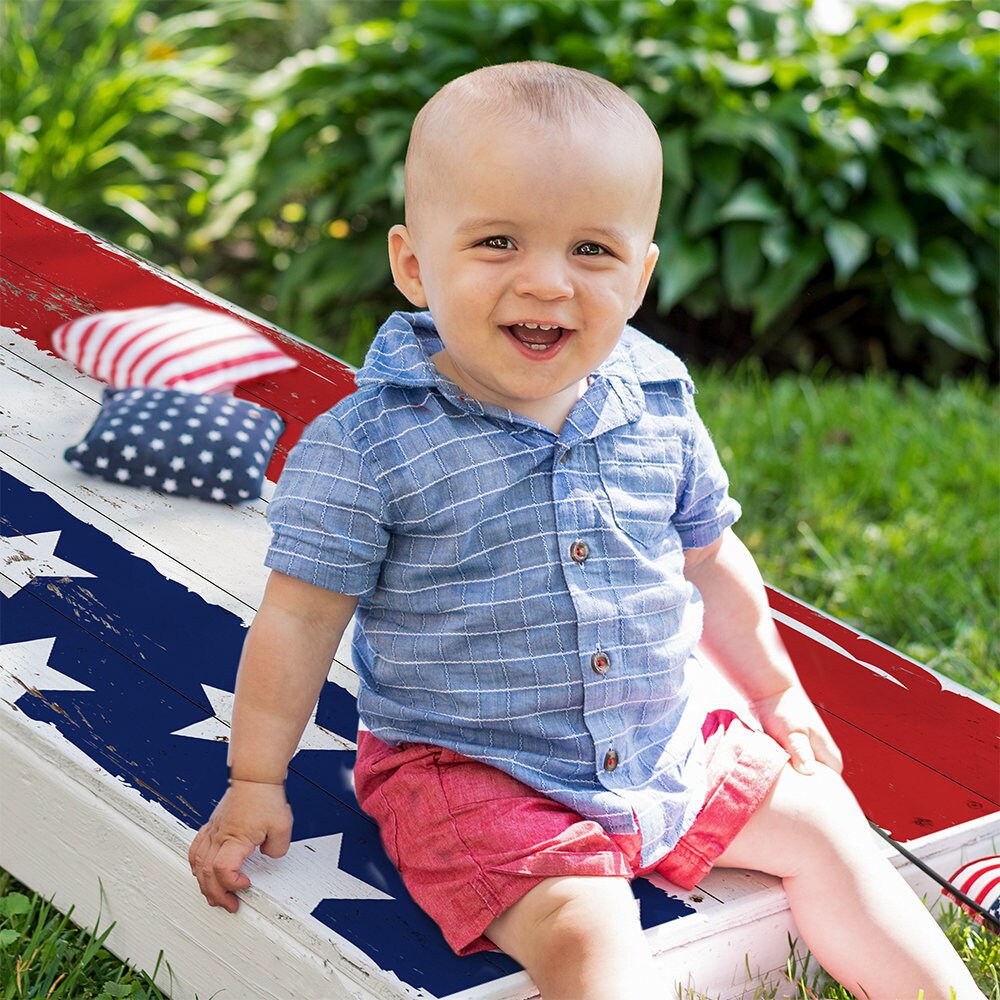Stars and Stripes - Cornhole Board Wrap - Set of 2